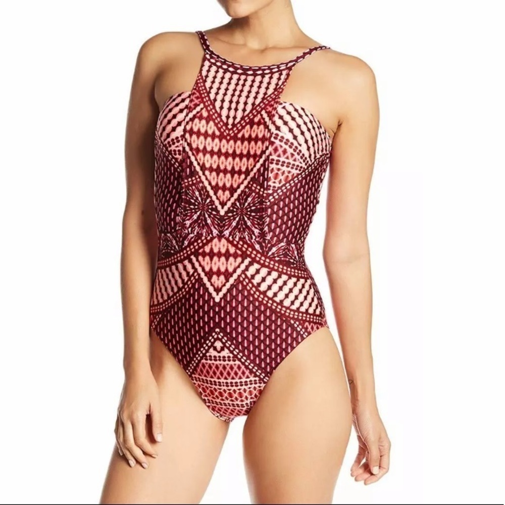 KENNETH Cole High Neck Tummy Control One Piece